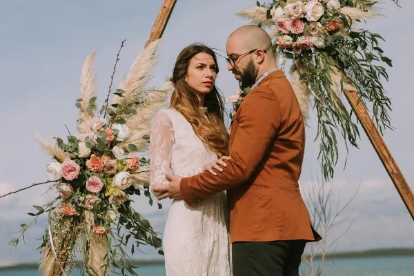 Boho beach wedding