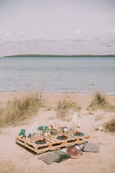 Boho beach wedding